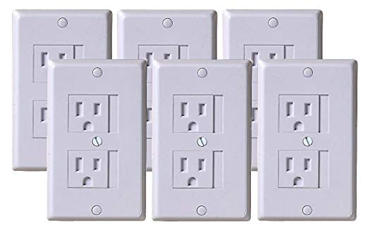 White Garneck 20pcs Plastic Outlet Plugs Baby Proofing Outlet Covers Safe Electric Child Socket Covers for Home Office Protect Toddlers 