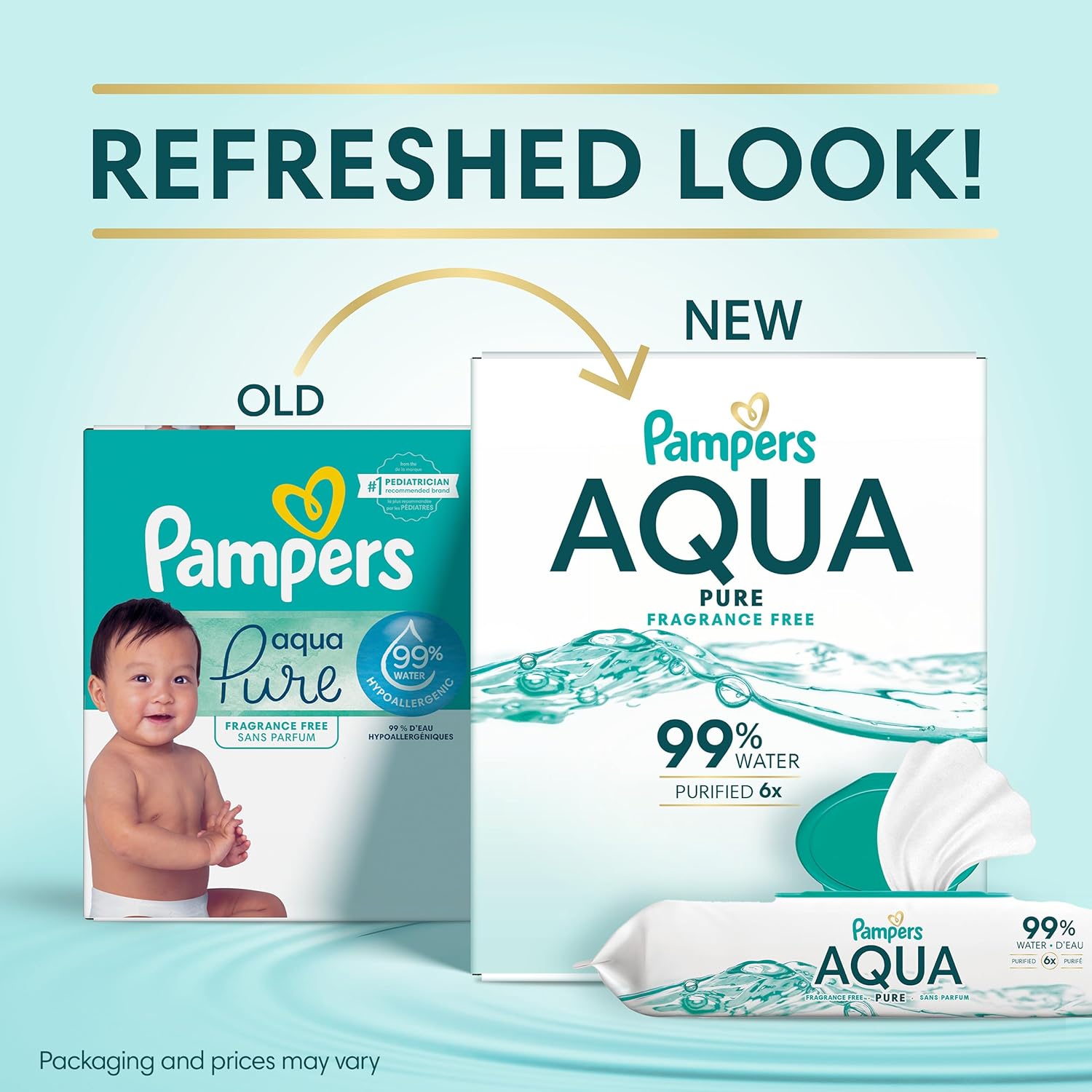 Pampers Aqua Pure Baby Wipes.