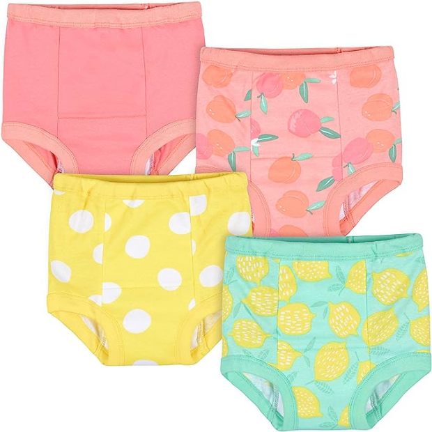 NWT Hanna Andersson Girls Training Unders 3 Pack, Pink Gray Yellow, Size S  Small