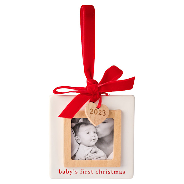 Mud Pie Baby's First Christmas Frame Ornament.