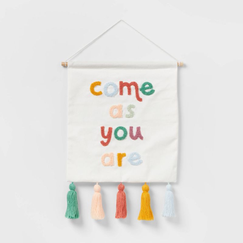 Pillowfort 'come As You Are' Kids' Wall Decor With Tassels.