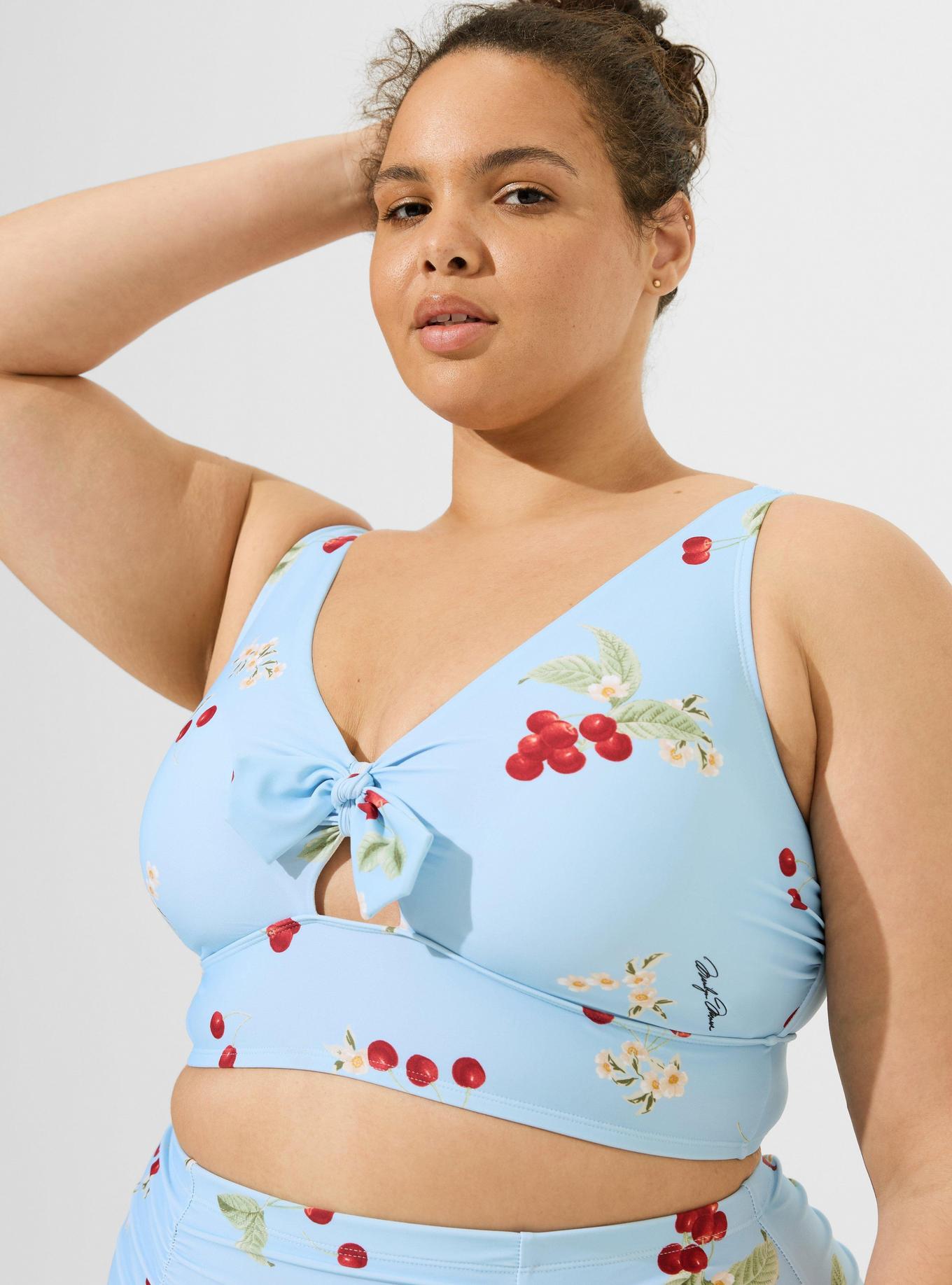 Torrid Marilyn Monroe Tie Front Bikini Top.