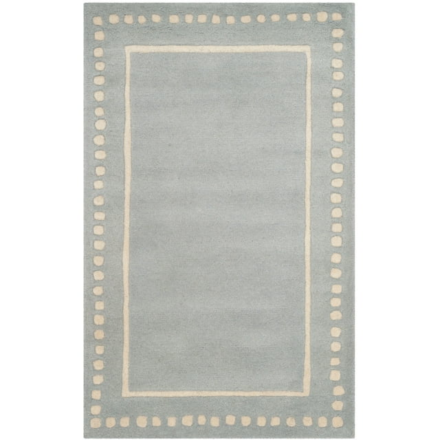 SAFAVIEH Bella Danita Plain Dotted Bordered Wool Area Rug.