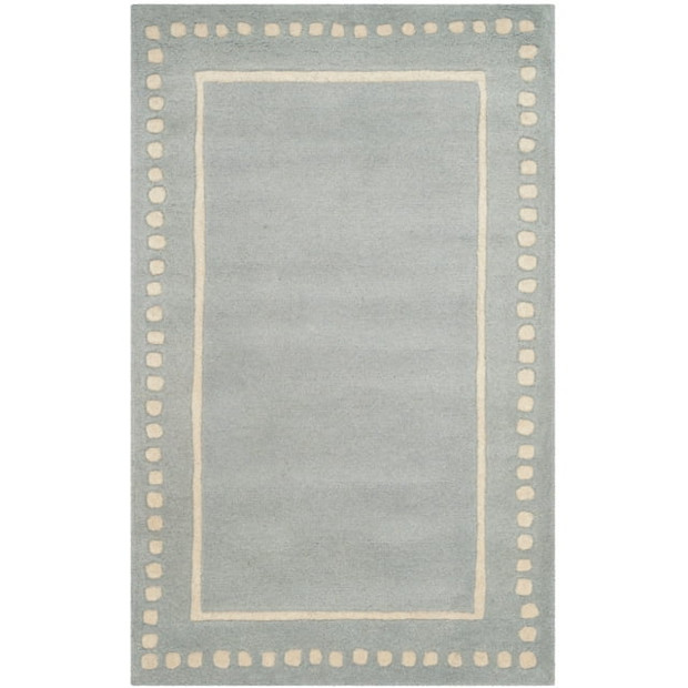 SAFAVIEH Bella Danita Plain Dotted Bordered Wool Area Rug.