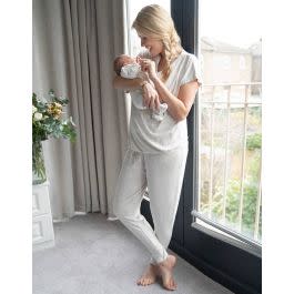 2023 Knit Maternity Nursing Pajamas Sleepwear Set Maternity Pajama