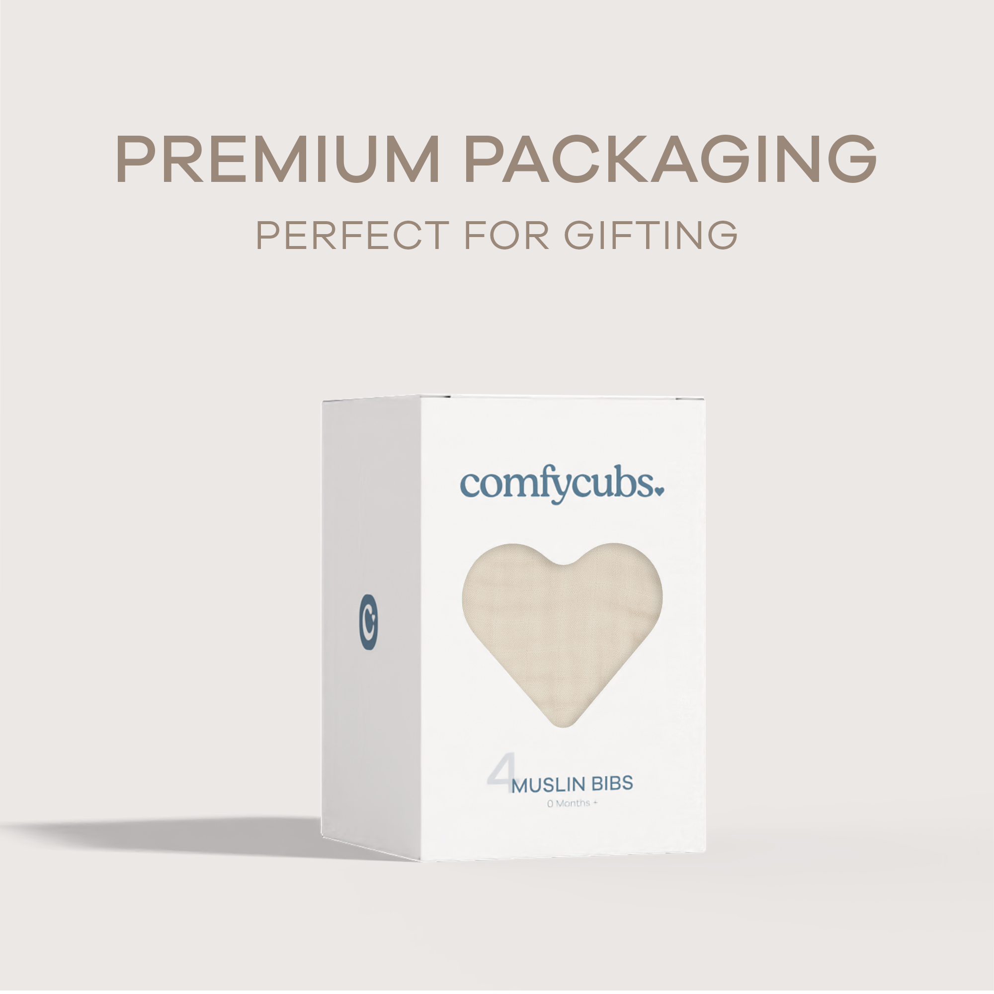 Comfy Cubs Muslin Bibs with Adjustable Snaps (4 Pack) - Sand, 4.