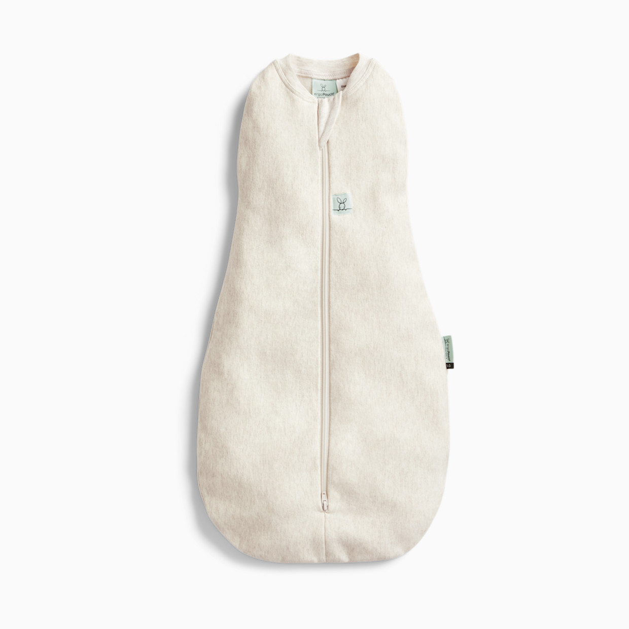 ergoPouch Cocoon Swaddle Sack 1.0 Tog - Oatmeal Marle, 0-3 Months.