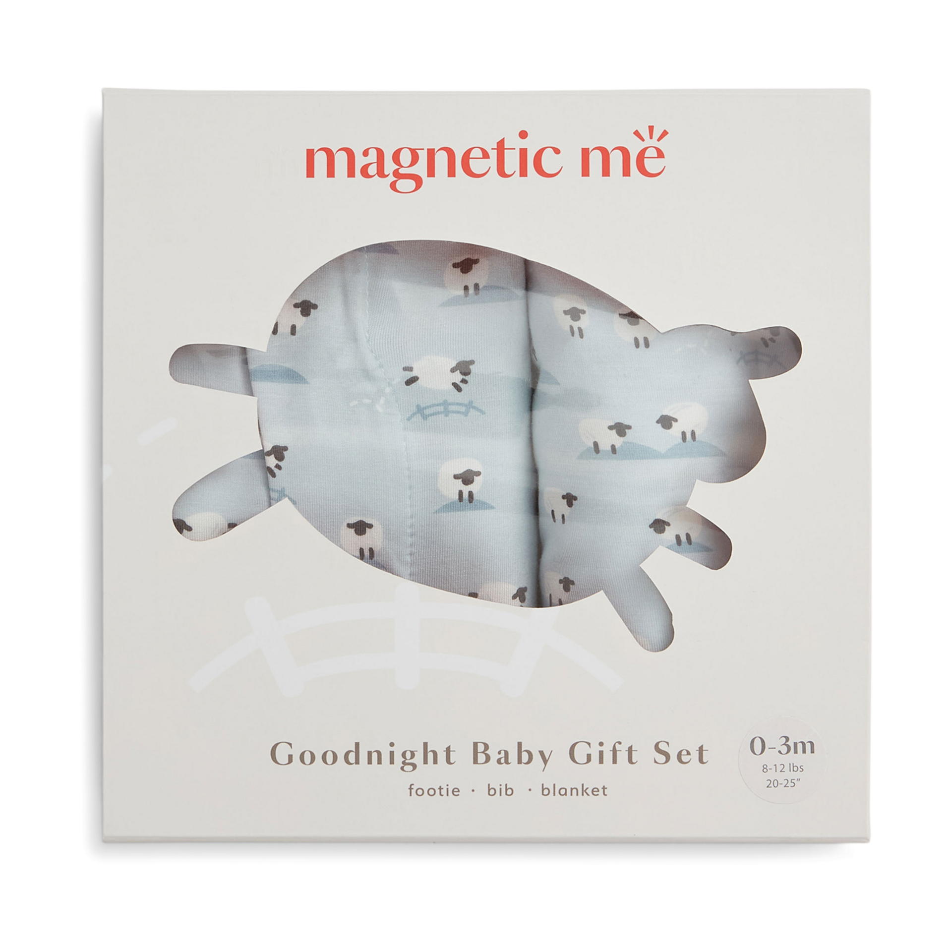 Magnetic Me Modal Magnetic 3 Piece Gift Set - Ba Ba Baby Blue, 0-3 M.