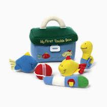Baby GUND Play Soft Collection, My First Tackle Box 5-Piece Plush Playset with Rattle, Squeaker and Crinkle Plush Toys, Sensory Toy for Babies and Newborns, 8”