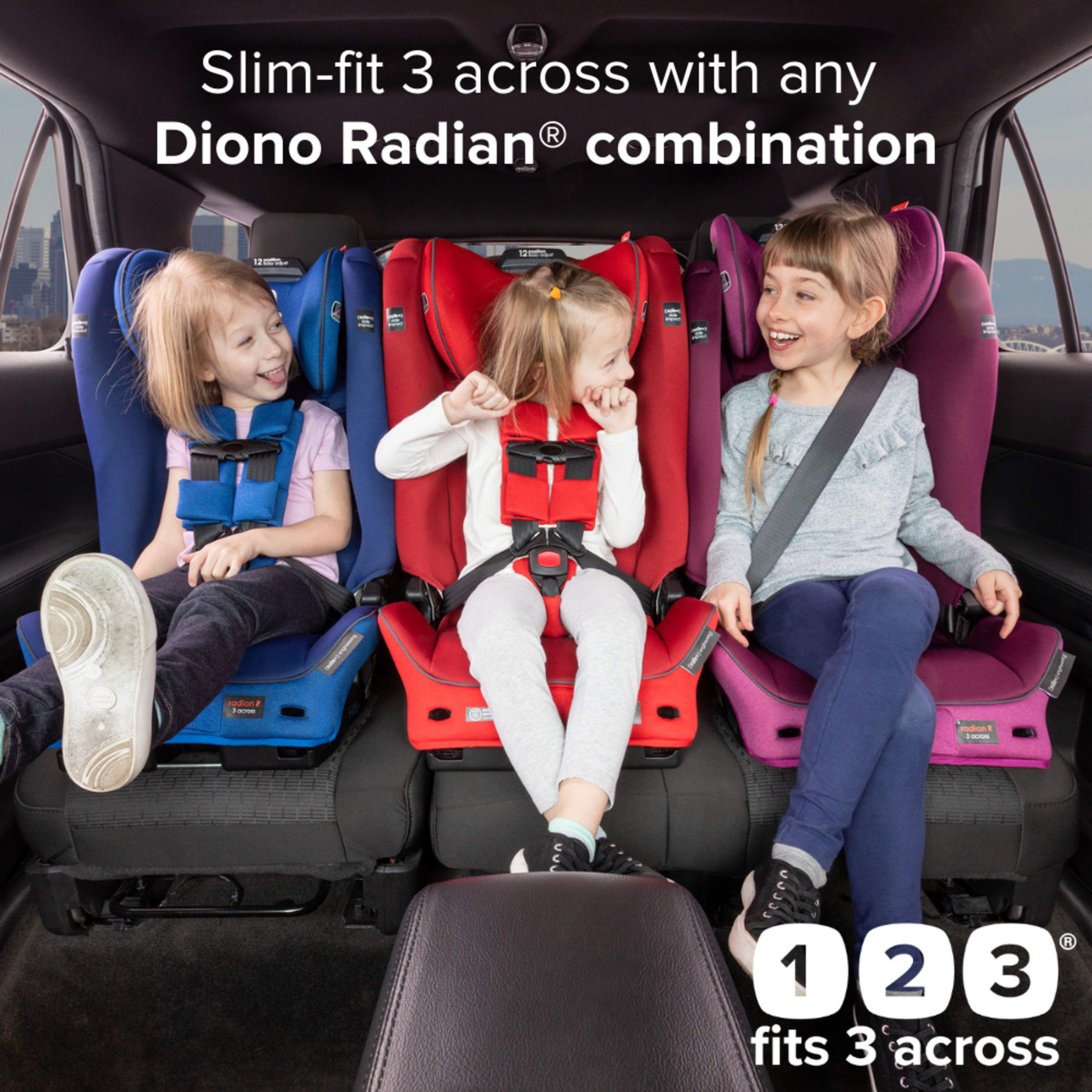 Diono Radian 3RXT SafePlus All-in-One Convertible Car Seat - Purple Plum.