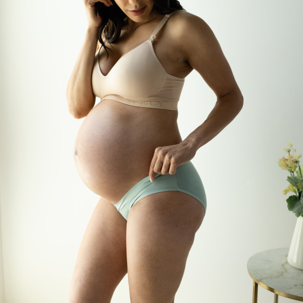 Kindred Bravely Under-the-Bump Maternity Bikini Underwear (5-Pack) - Pastels, Large.