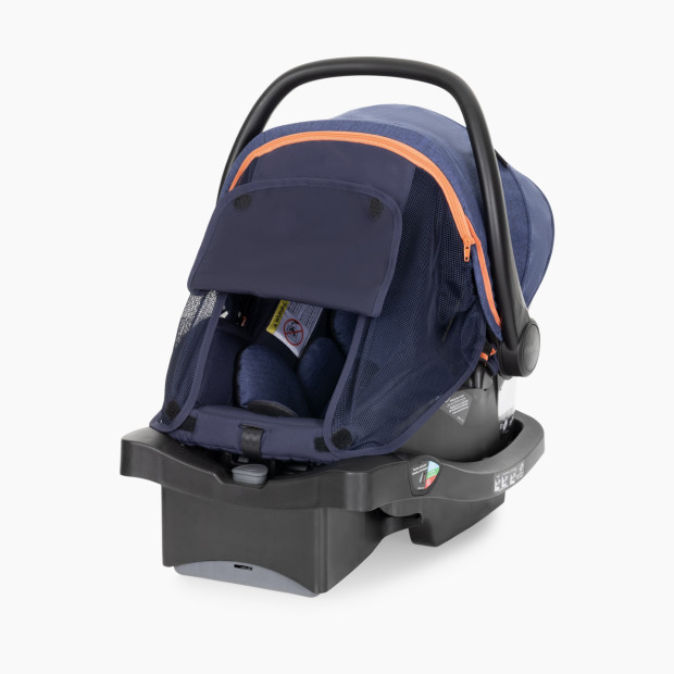 Evenflo Pivot Vizor Travel System with LiteMax Infant Car Seat - Promenade Blue.