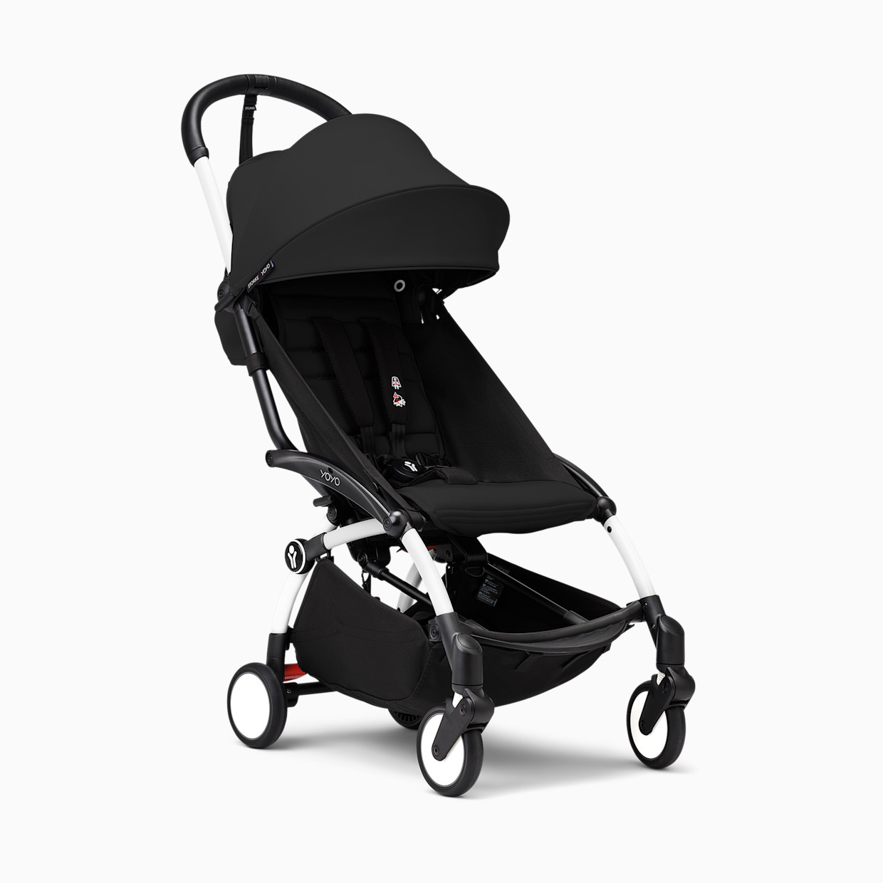Stokke YOYO³ stroller from 6 months - White Frame/Black Color Pack.