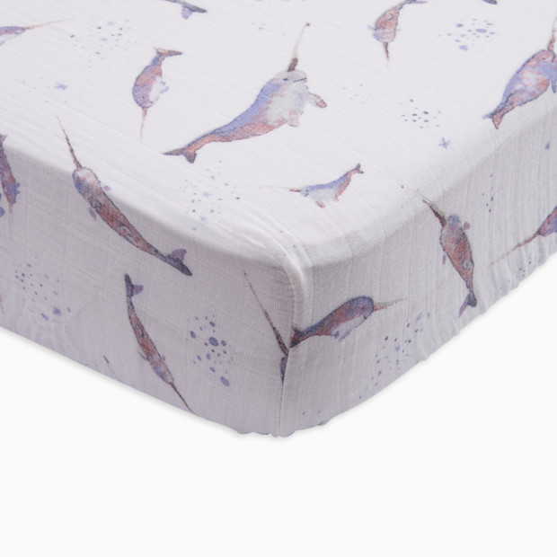 Little Unicorn Cotton Muslin Crib Sheet - Narwhal.