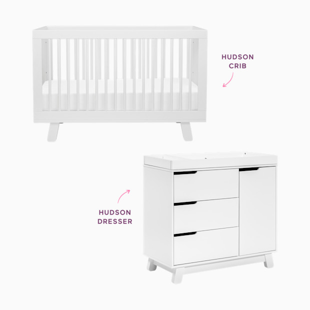 babyletto Hudson Crib & Hudson Dresser Bundle.