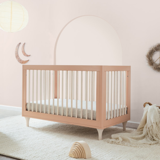 babyletto Lolly 3-in-1 Convertible Crib with Toddler Bed Conversion Kit - Canyon/Washed Natural.