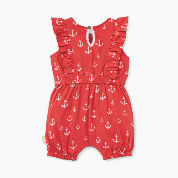 Burt's Bees Baby Organic Cotton Romper Jumpsuit - Anchors Aweigh, 6-9 Months.