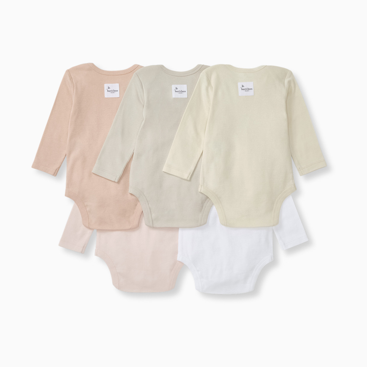Burt's Bees Baby Organic Long Sleeve Bodysuit (5-Pack) - Pink Sand, 0-3 M.