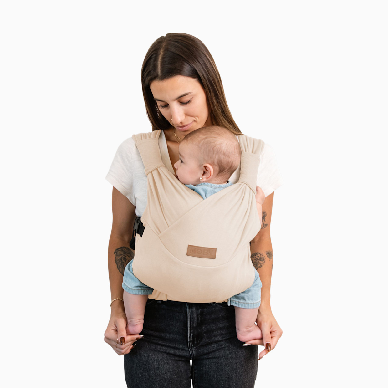 Moby Duet Hybrid Buckle Wrap Carrier - Feather.