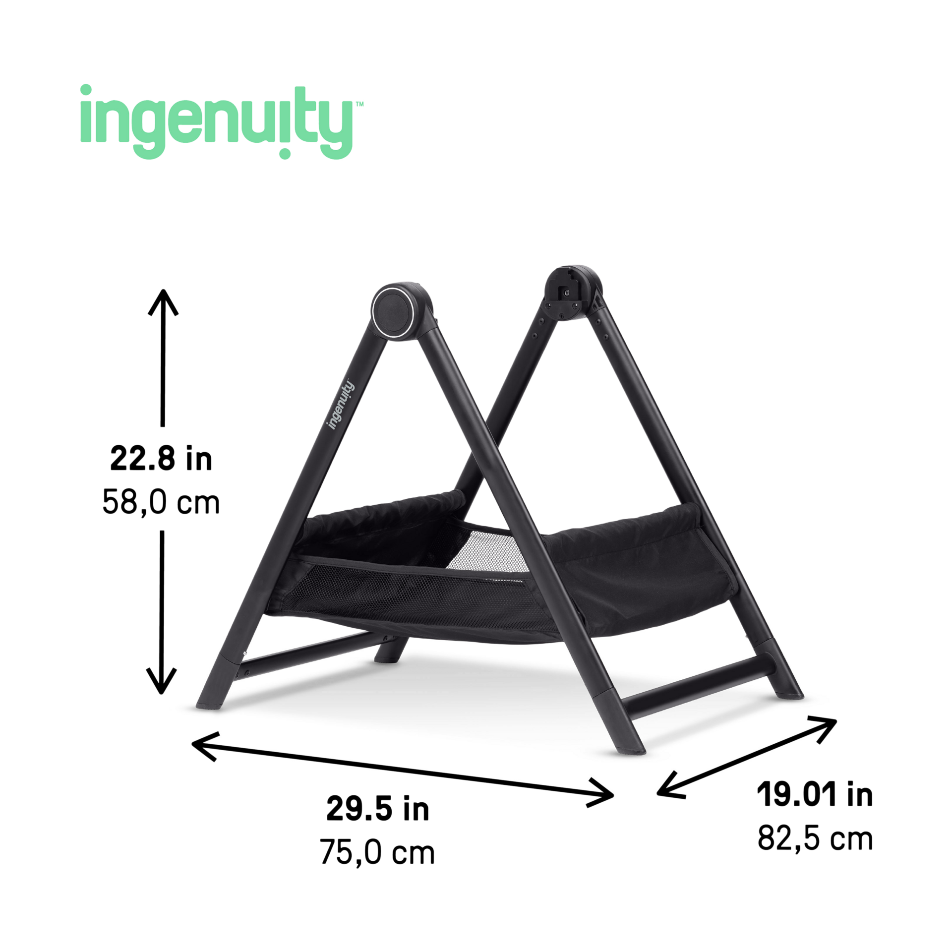 Ingenuity 3DSuite DualDock Carry Cot Stand - Black.