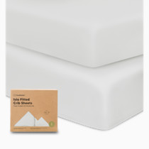 KeaBabies 2-Pack Baby Crib Sheets for Boys, Girls - 52x28 Viscose Derived from Bamboo Toddler Bed Sheets Neutral, Fitted Crib Mattress Cover for Standard Baby Bedding, Soft & Cozy (French Gray)