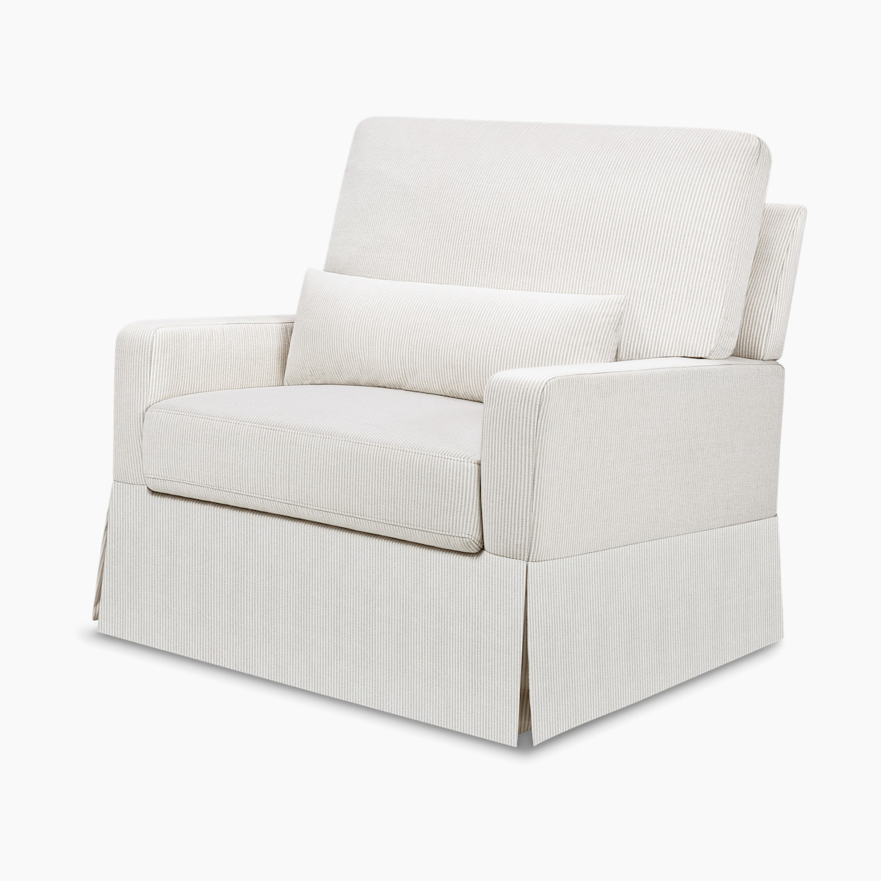 Namesake Crawford Pillowback Chair and a Half - Fog Chatham Stripe.