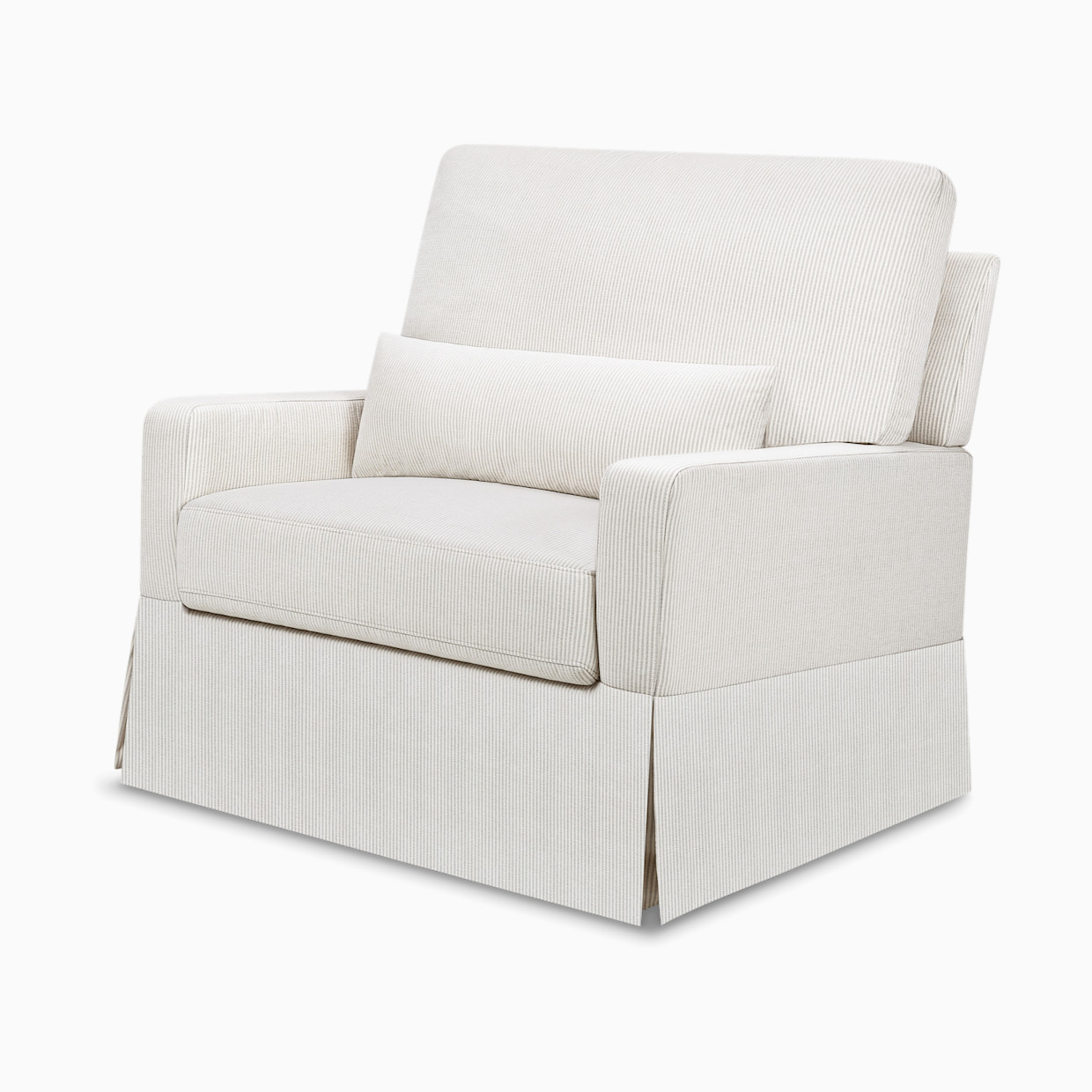 Namesake Crawford Pillowback Chair and a Half - Fog Chatham Stripe.