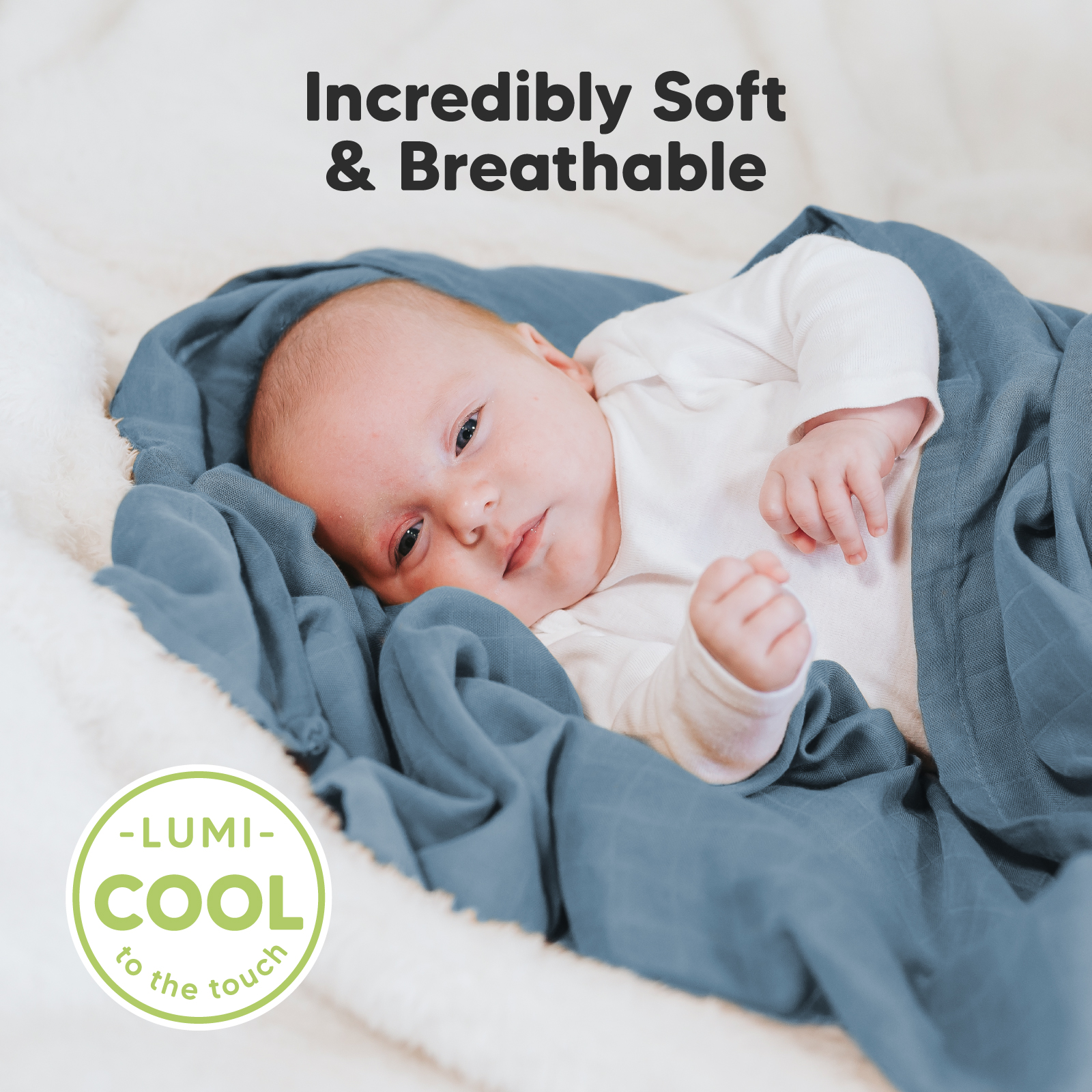 KeaBabies Lumi Muslin Swaddle Blankets.