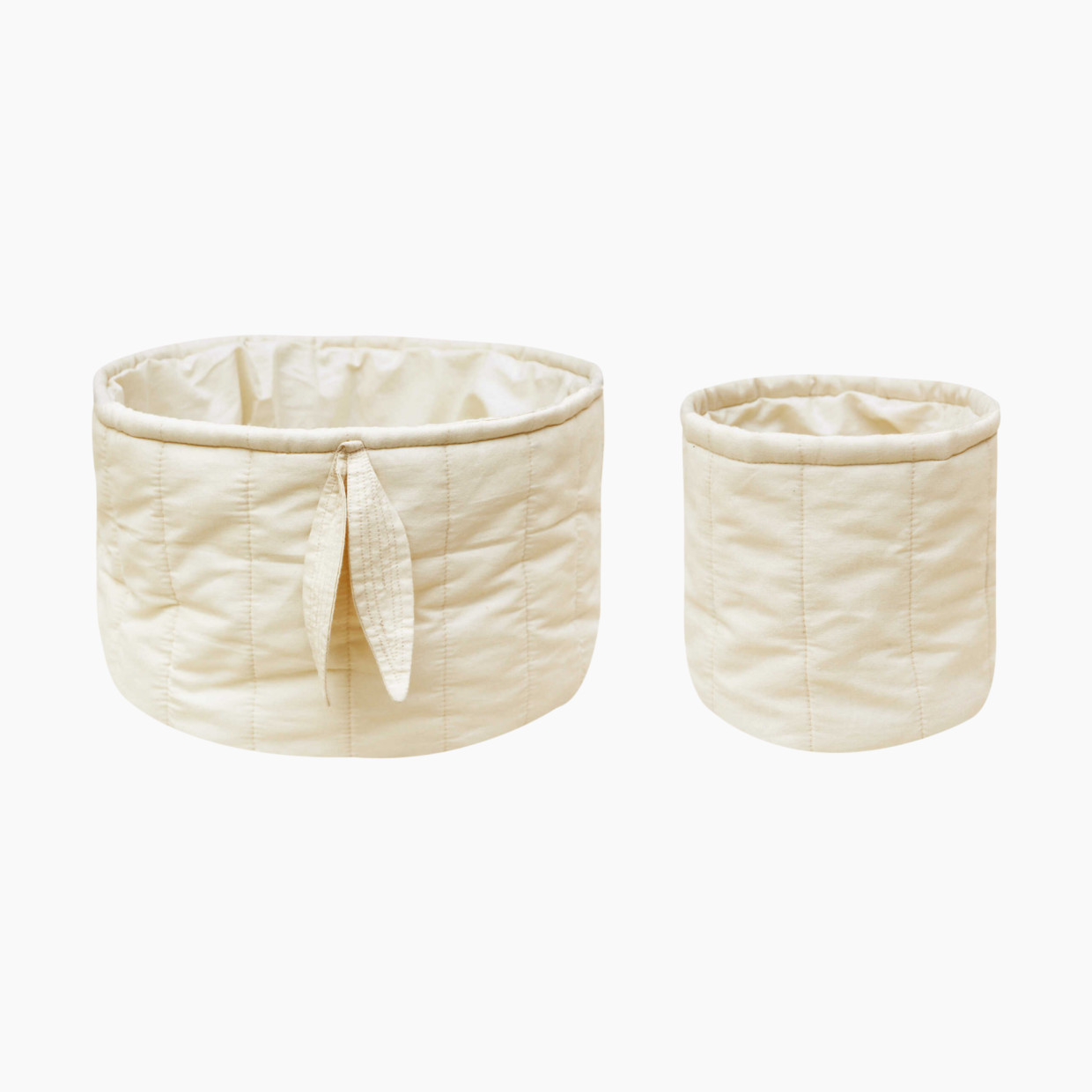 Lorena Canals Bambie Quilted Baskets - Set of Two - Natural.