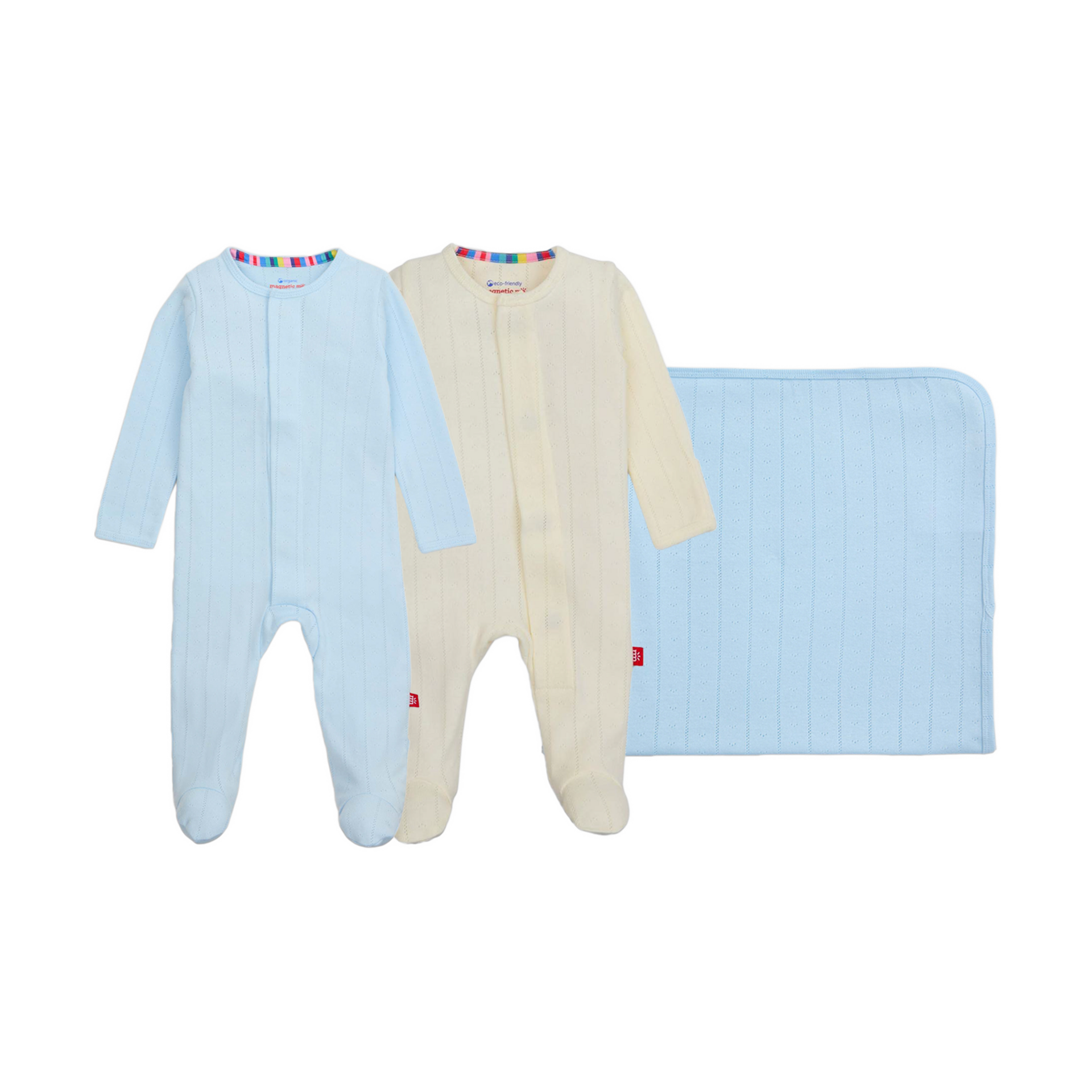  Pointelle Organic Magnetic 3 Piece Gift Set.