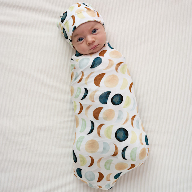 Little Sleepies Swaddle & Infant Beanie Set.