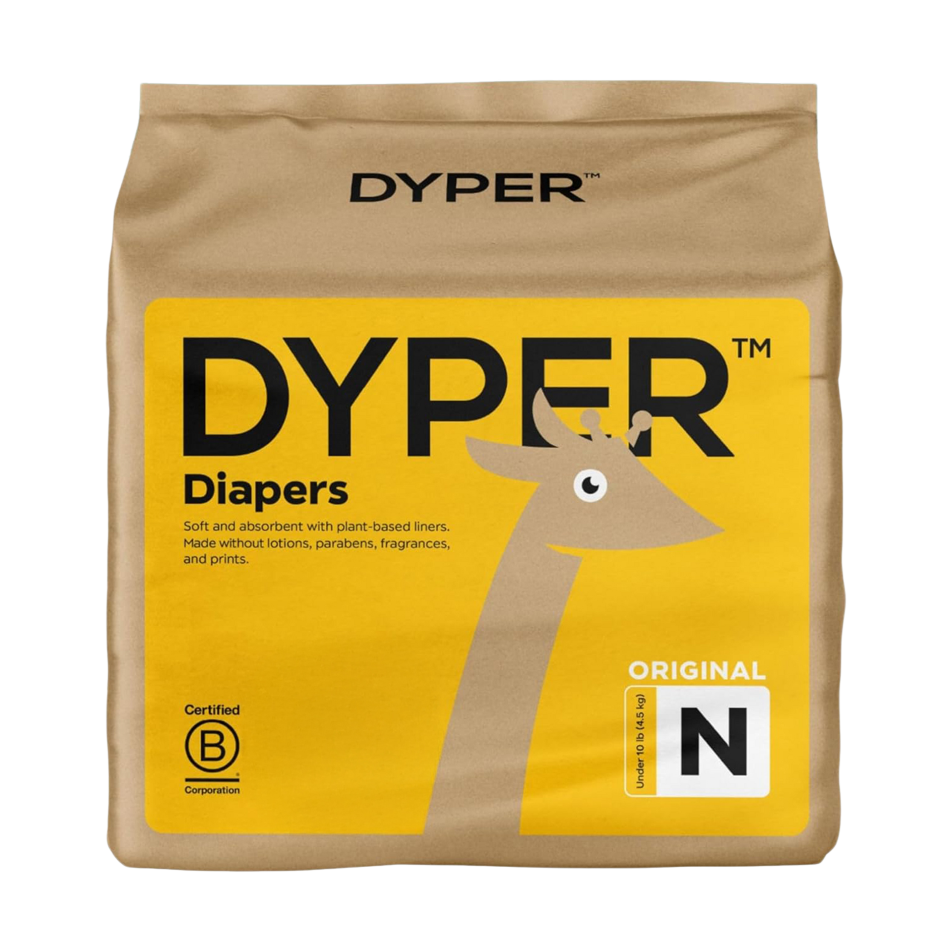 DYPER Simply Kind Diapers - Single Pack - Newborn, 34 Count