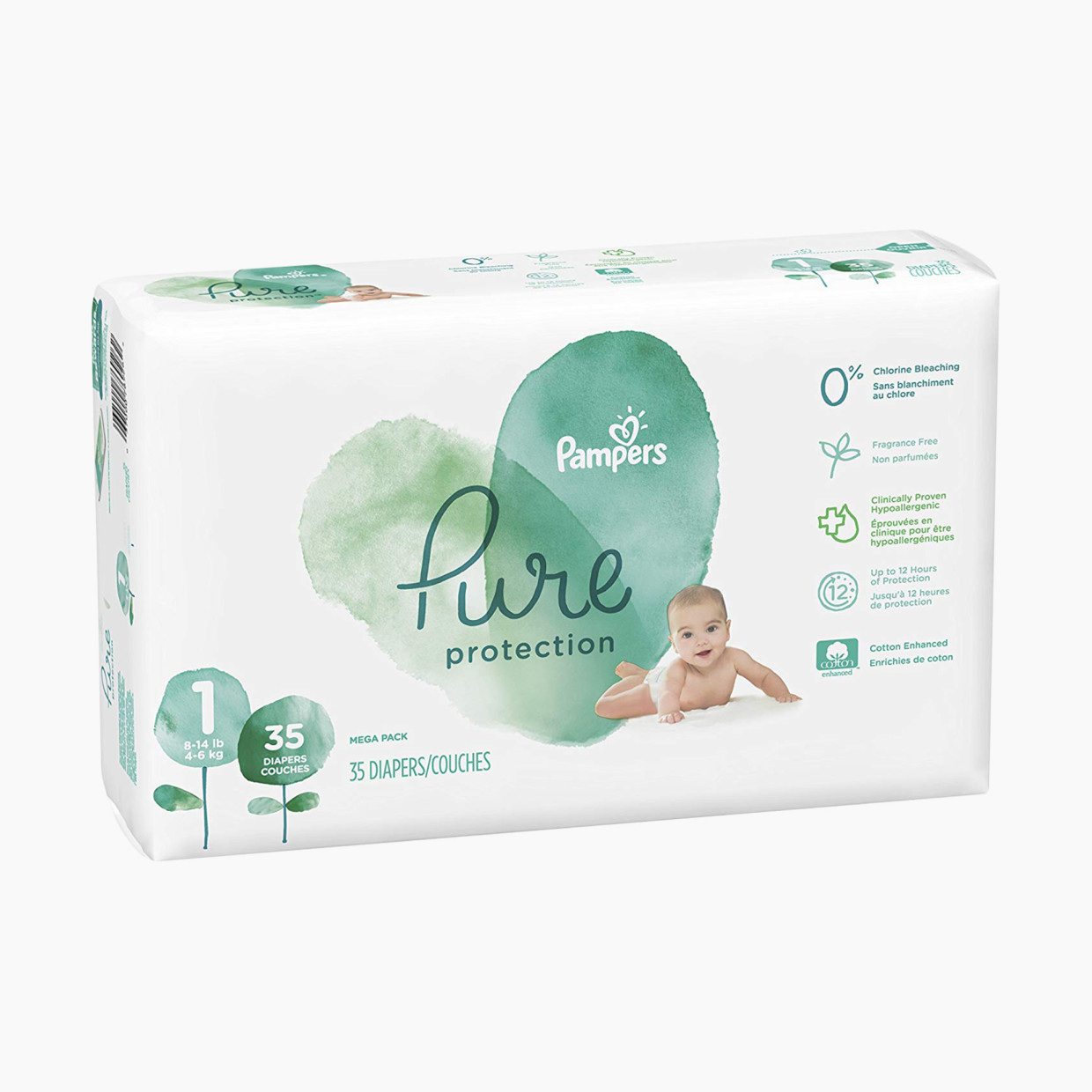 Pampers Pure Disposable Diapers - 1 Week Supply, 1.