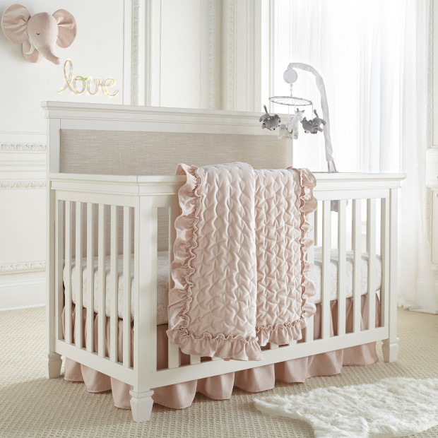 Levtex Baby 4-Piece Crib Bedding Set - Heritage Blush Velvet.