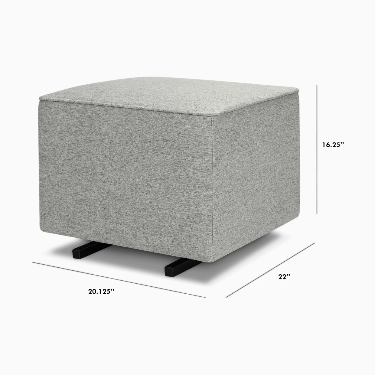 daVinci Universal Gliding Ottoman - Frost Grey.