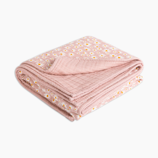 babyletto Quilt in 3-Layer GOTS Certified Organic Muslin Cotton - Daisy.
