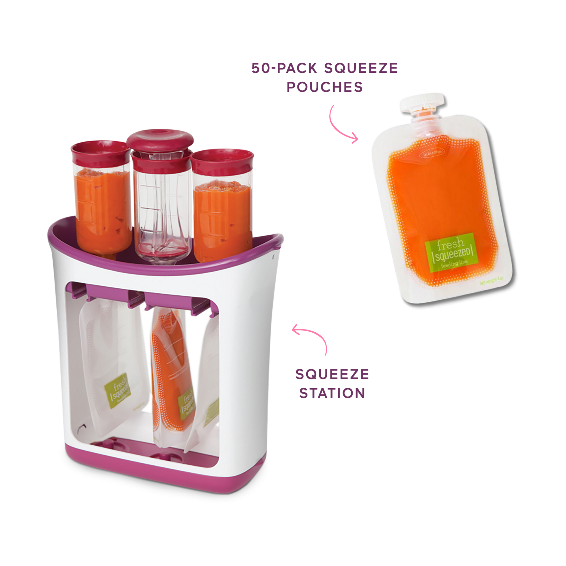 Infantino Squeeze Station Starter Pack Bundle.