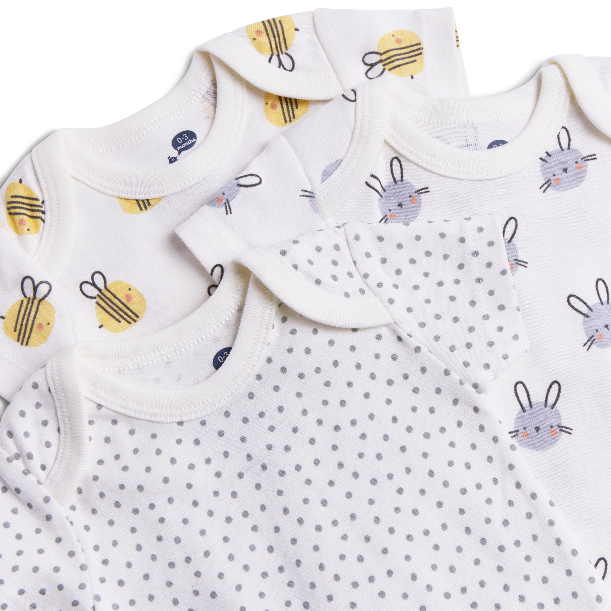 Small Story Organic Cotton Short Sleeve Print Mix Bodysuit (5 Pack).