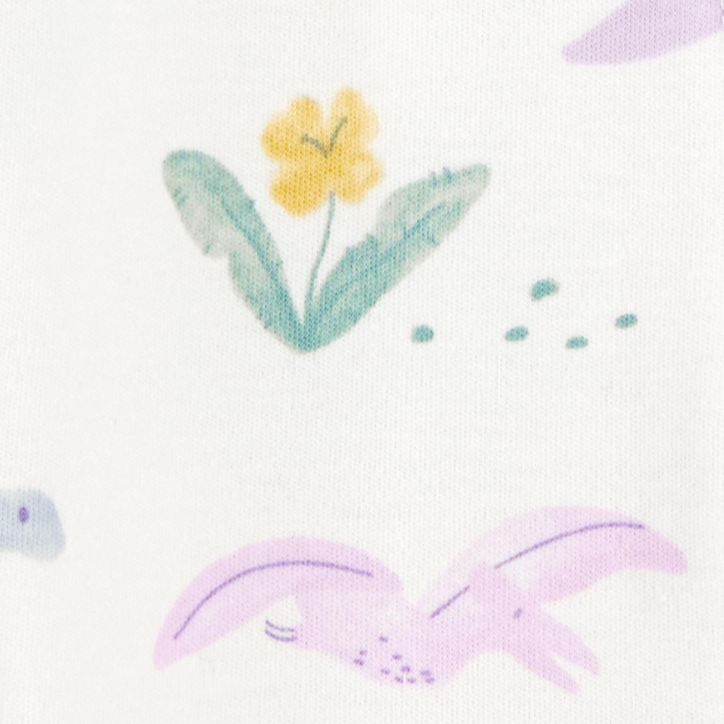 Carter's 2-Way Zip Cotton Sleep & Play Pajamas - Floral, Nb.