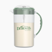 Dr. Brown's Baby Formula Mixing Pitcher with Adjustable Stopper, Locking Lid, & No Drip Spout, 32oz, BPA Free, Olive