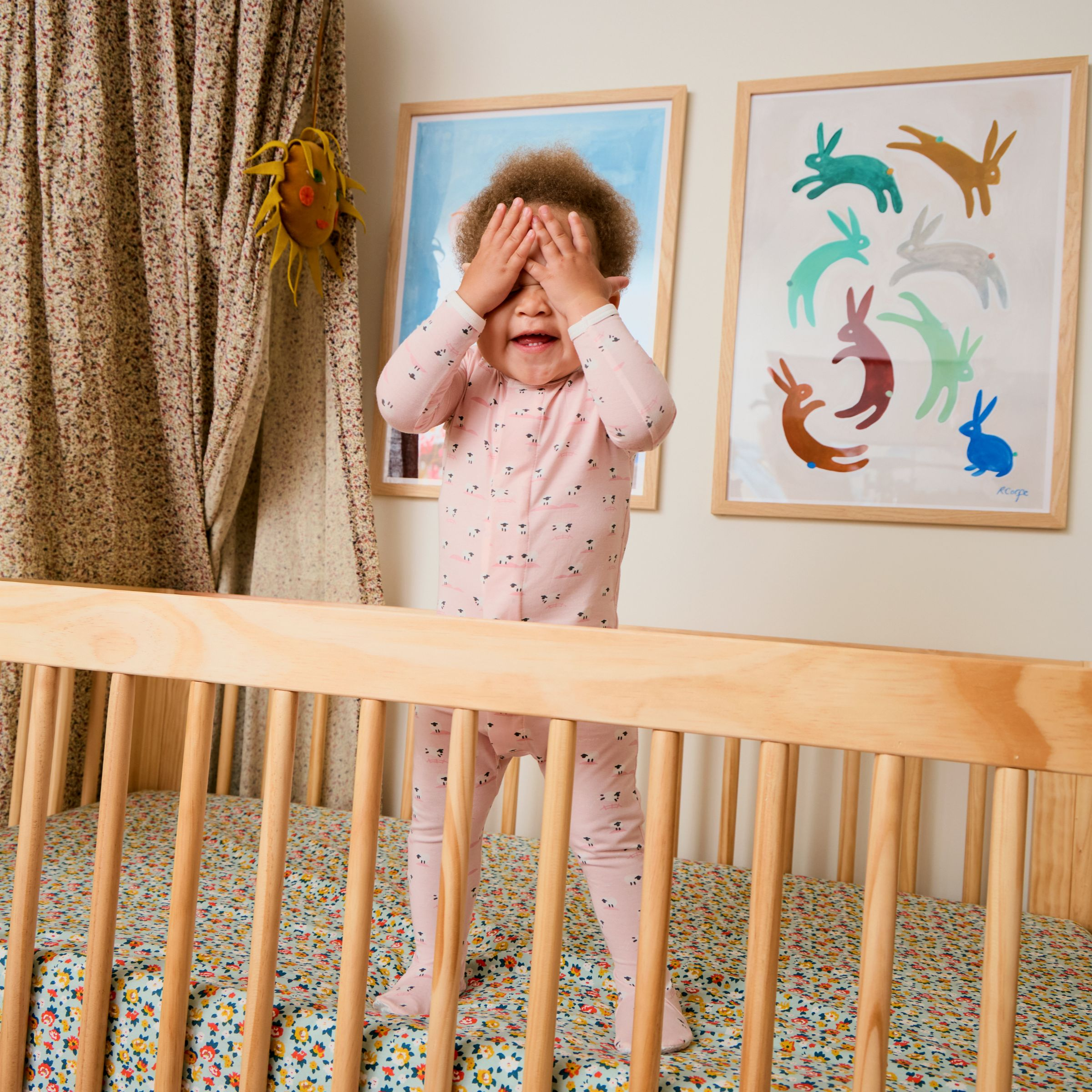 Magnetic Me Modal Magnetic Footie - Pastel Pink Baa Baa Baby, 0-3 M.