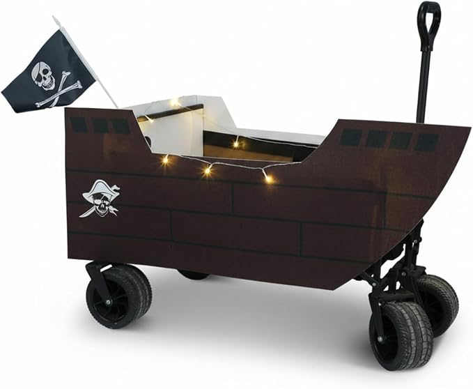 MiniInflat Ship Pirate Ship Wagon Cover with LED Lights Flag.
