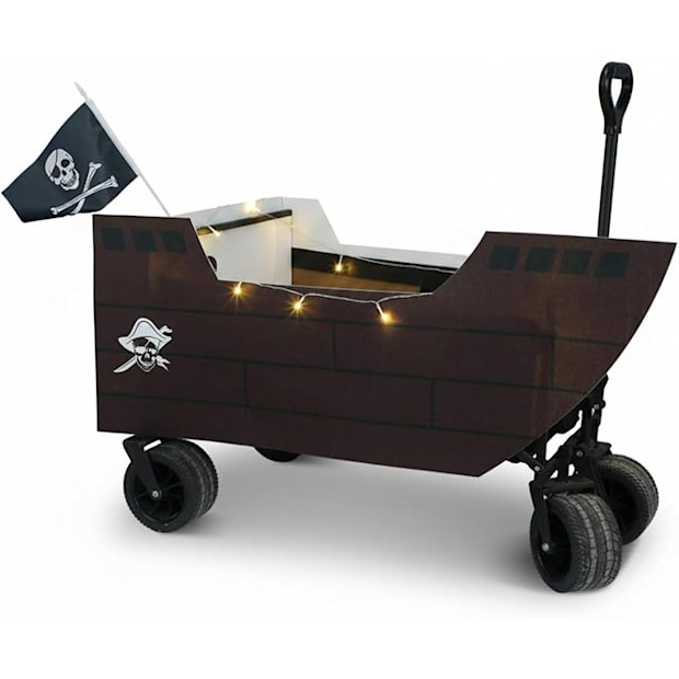 MiniInflat Ship Pirate Ship Wagon Cover with LED Lights Flag.