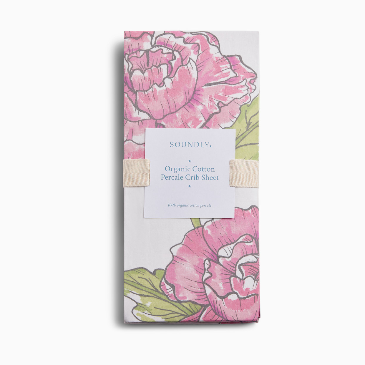 Soundly Percale Organic Crib Sheet - Floral.