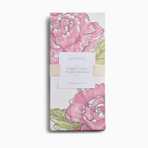 Soundly Percale Organic Crib Sheet.