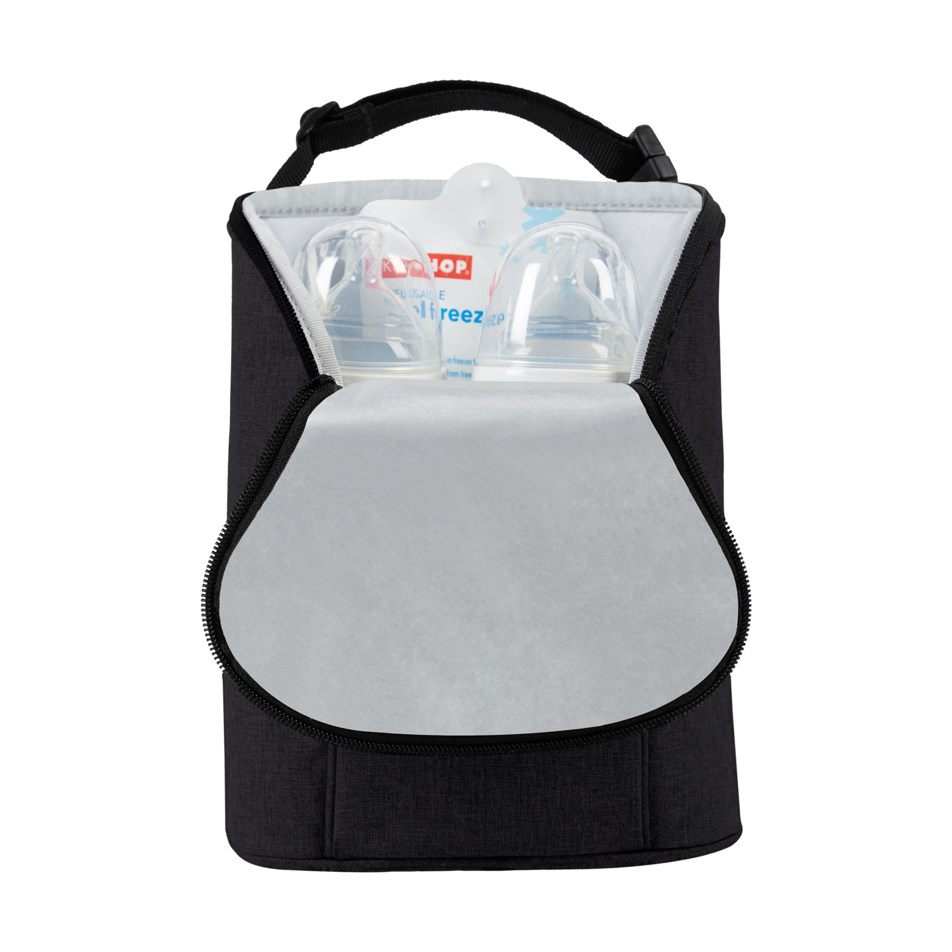 Skip Hop Grab & Go Double Bottle Bag - Black.