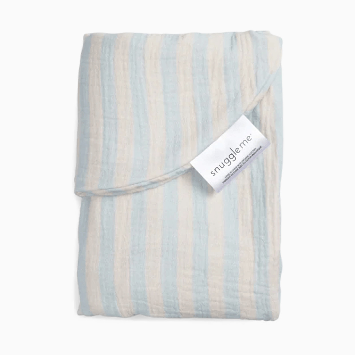 Snuggle Me Organic SMO Lounger Cover Muslin - Sky Stripe.