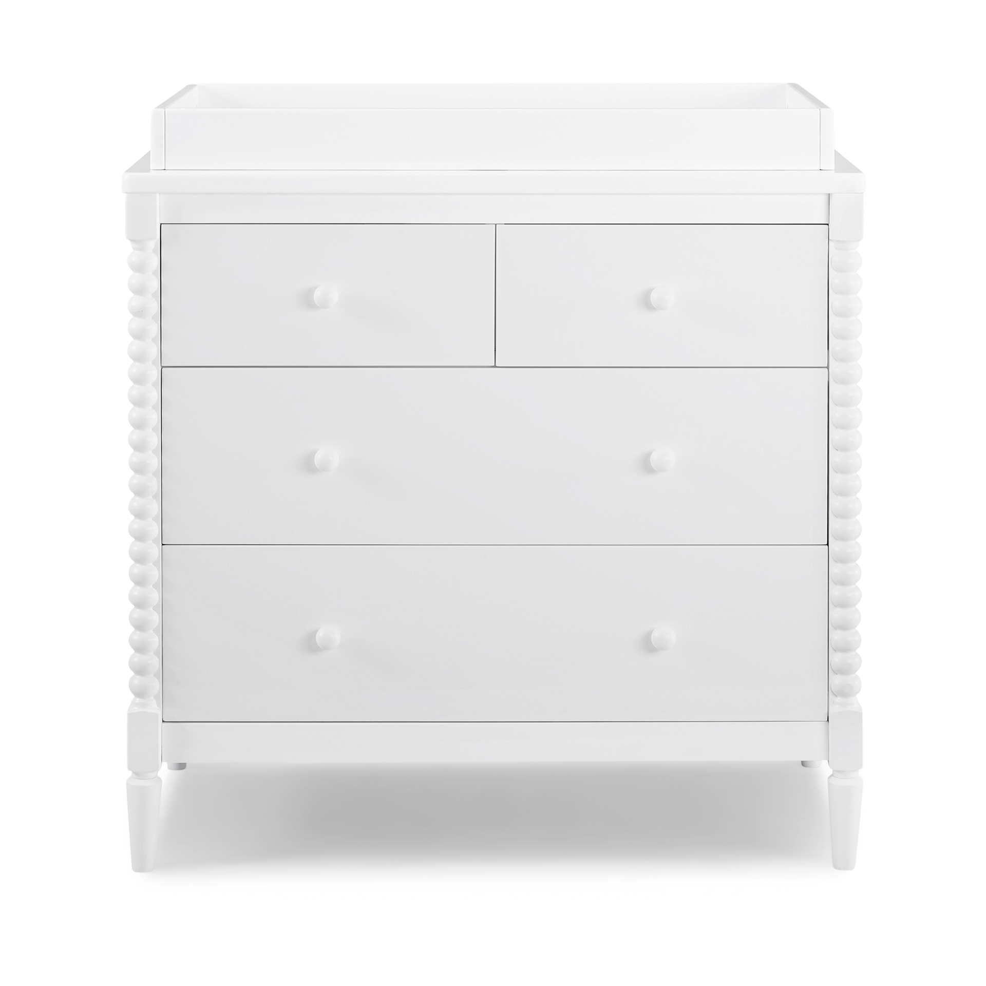Delta Children Saint 4 Drawer Dresser with Changing Top - Bianca White.