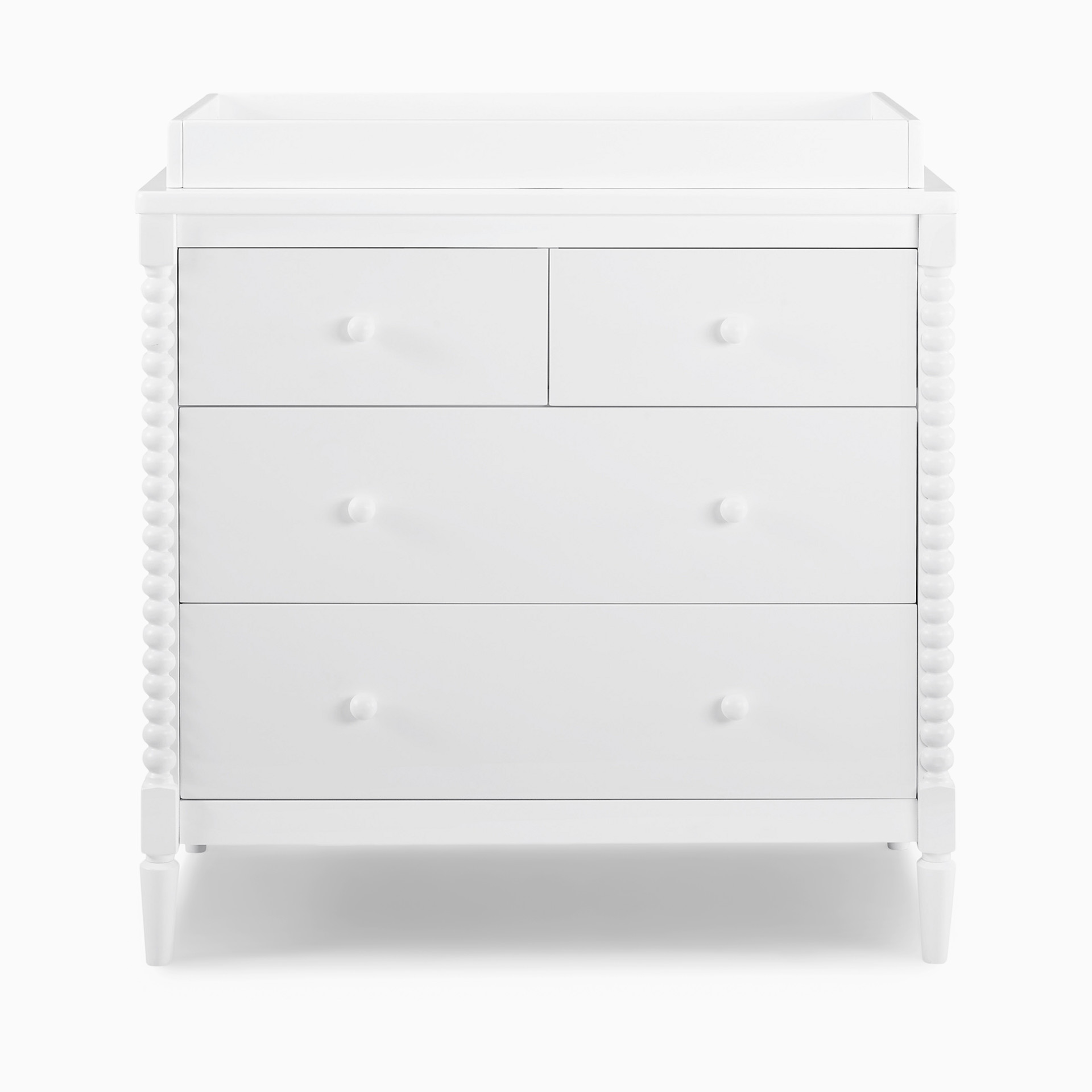 Delta Children Saint 4 Drawer Dresser with Changing Top - Bianca White |  Babylist Shop
