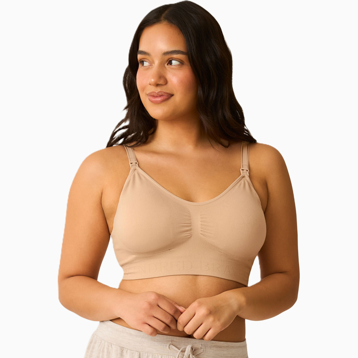 Kindred Bravely Simply Sublime Seamless Nursing Bra For Breastfeeding - Beige, Medium Busty.
